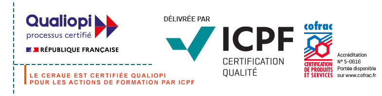 Le CERAUE est certifiée Qualiopi pour les actions de formation par ICPF